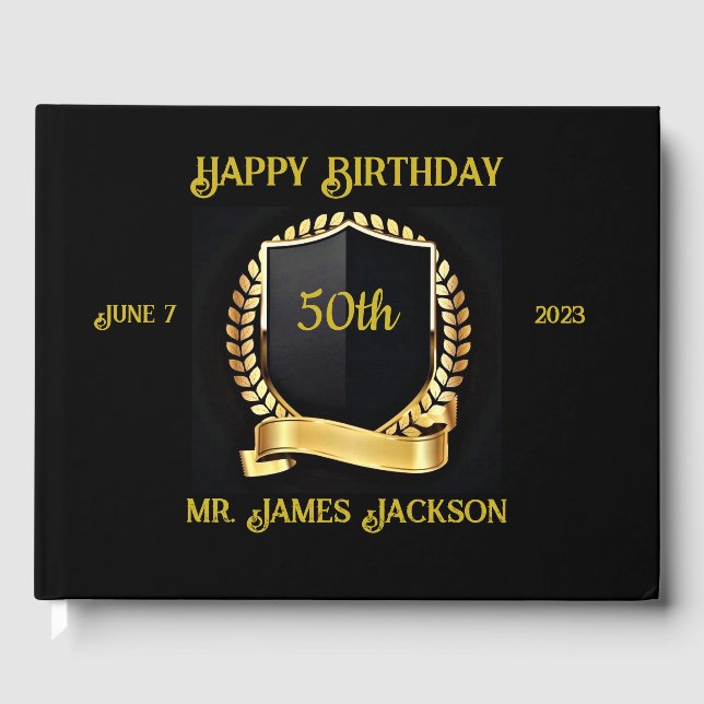 Geburtstag Gästebuch (Vorderseite)