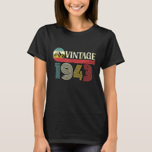 Geburtstag Geboren 1943 Vintager Berg T-Shirt