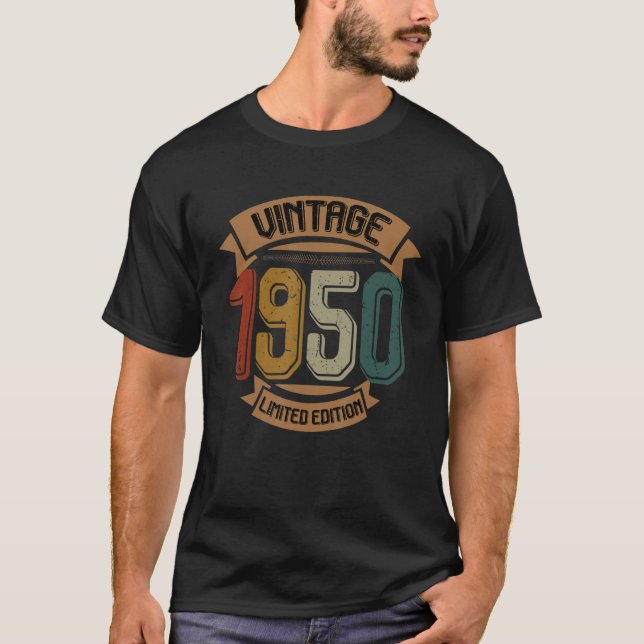 Geburtstag Geboren 1950 Vintag 1 T-Shirt (Vorderseite)