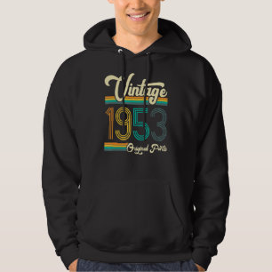 Geburtstag Geboren 1953 Original Teile Vintag Hoodie