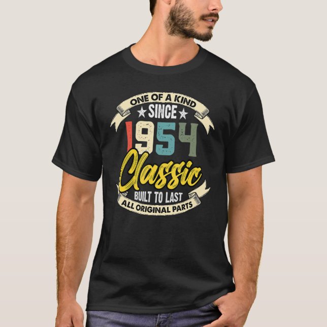 Geburtstag Geboren 1954 Vintag T-Shirt (Vorderseite)