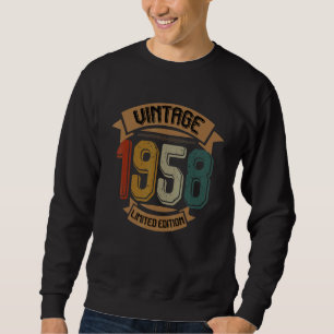 Geburtstag Geboren 1958 Vintag Sweatshirt