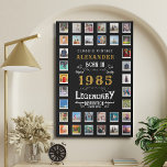 Geburtstag geboren 1985 Fotos Collage Künstlicher Leinwanddruck<br><div class="desc">Gib diesem besonderen jemanden ein Geschenk,  das sie Liebe und schätzen für immer: ein personalisierter Geburtstag großen Imitate Leinwand drucken! Unser einzigartiges und stilvolles Print beinhaltet eine Auswahl Ihrer Lieblings-Fotos und enthält den Namen und das Jahr des Geburtstagsempfängers. Dieses durchdachte und einzigartige Geschenk macht jeden Geburtstag so besonders.</div>