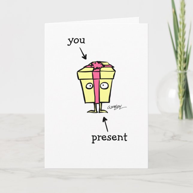 Geburtstag gegenwärtig karte (Vorderseite)