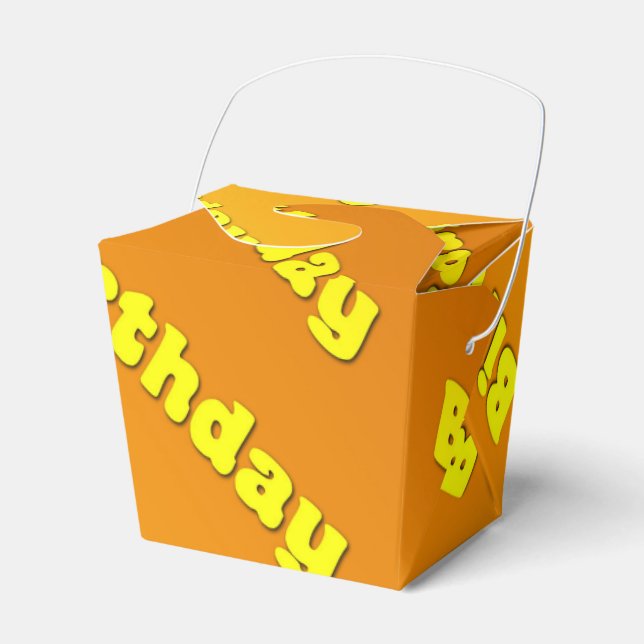 Geburtstag (gelb) geschenkschachtel (Vorderseite)