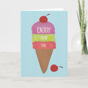 Geburtstag Genieße Deinen Tag Eiscreme Tüte Karte