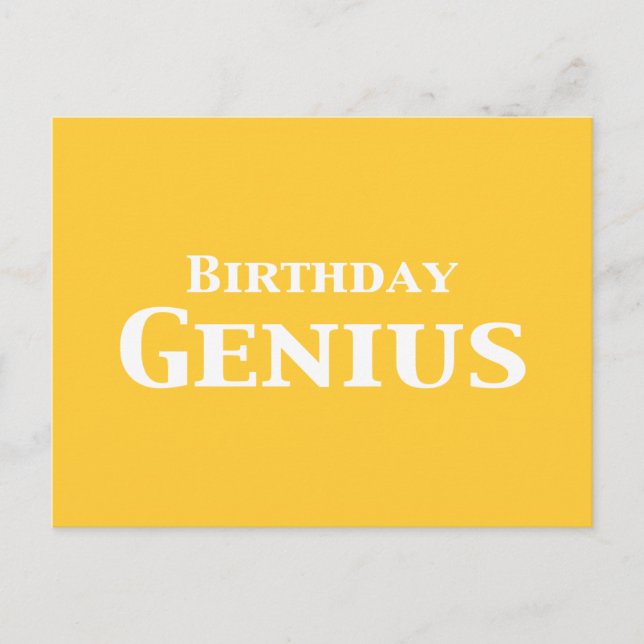 Geburtstag Genius Geschenke Postkarte (Vorderseite)