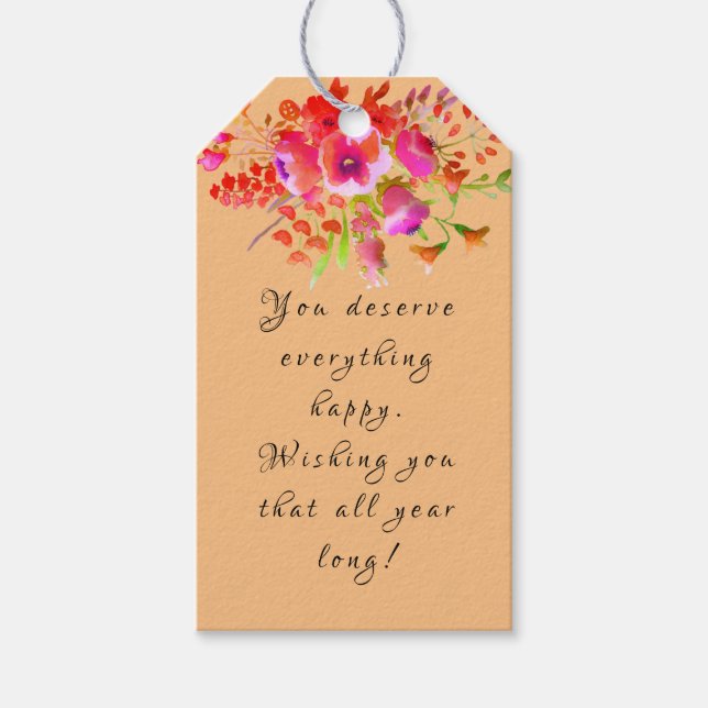 Geburtstag Geschenkanhänger (Vorderseite)