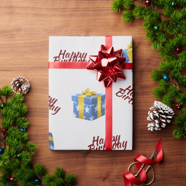 Geburtstag Geschenkpapier (Feiertagsgeschenk)