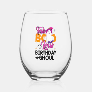 Geburtstag Ghoul Halloween Girls Womens Fab Boo Lo Weinglas Ohne Stiel