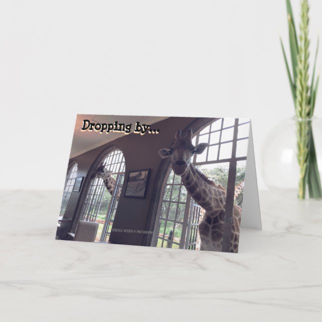 Geburtstag Giraffen Karte (Vorderseite)