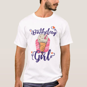 Geburtstag Girl Cookie Ice Cream Cone vorhanden T-Shirt