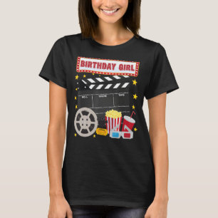 Geburtstag Girl Crew Movie Night Thema Matching Pa T-Shirt