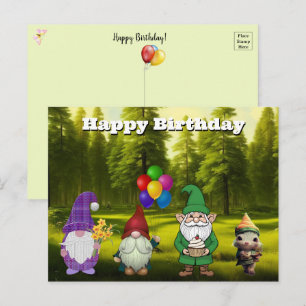 Geburtstag Gnome Postkarte
