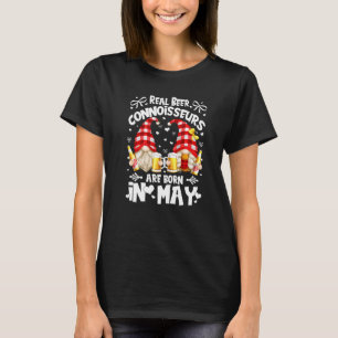 Geburtstag Gnomes Real Bierkenner Geboren im Mai T-Shirt