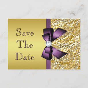 Geburtstag Gold Imitate Sequin Lila Bogen Save The Date