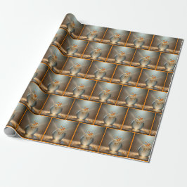 Geburtstag Goldfish springt aus Fishbowl Geschenkpapier
