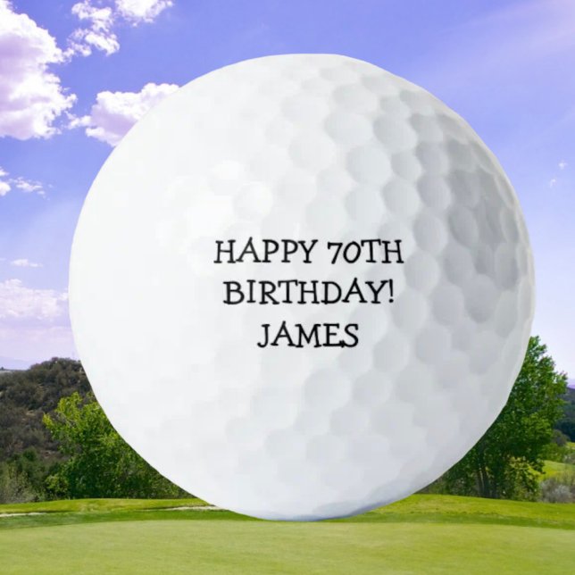 Geburtstag Golfer Funny 70. glücklicher Vater Golfball (Von Creator hochgeladen)