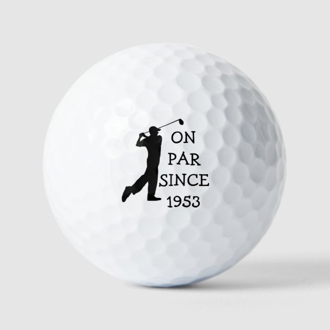 Geburtstag Golfer Funny 70. glücklicher Vater Par Golfball (Vorderseite)