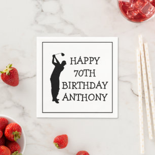 Geburtstag Golfer Funny 70. glücklicher Vater Par Serviette