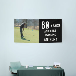Geburtstag Golfer Funny 80. glücklicher Vater Par  Banner