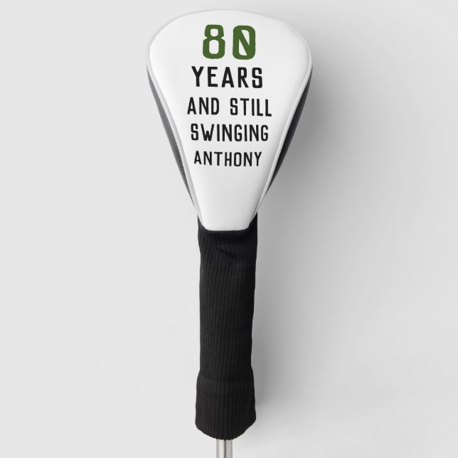 Geburtstag Golfer Funny 80. glücklicher Vater Par Golf Headcover (Vorderseite)