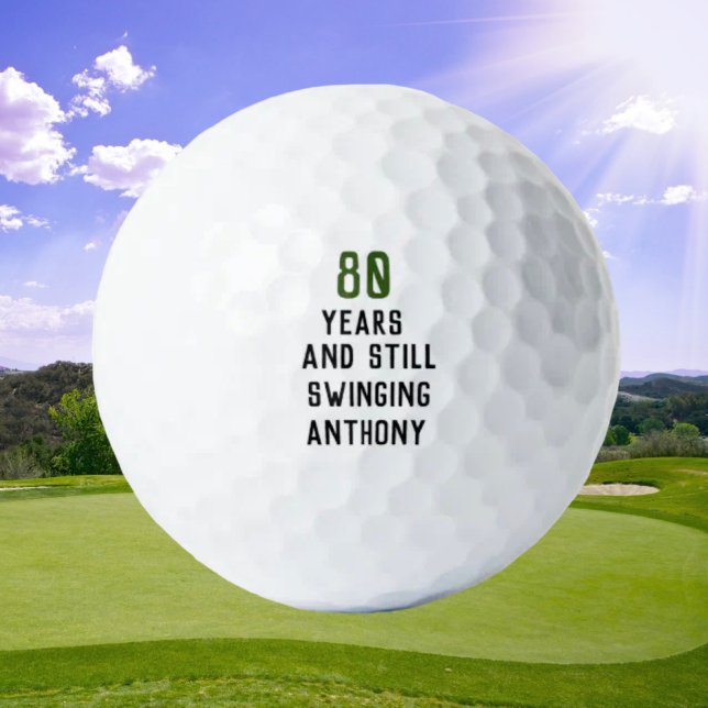 Geburtstag Golfer Funny 80. glücklicher Vater Par Golfball (Von Creator hochgeladen)