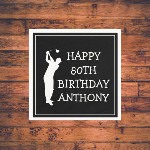 Geburtstag Golfer Funny 80. glücklicher Vater Par Serviette