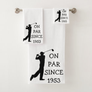 Geburtstag Golfer Lustig 70. glücklicher Vater Par Badhandtuch Set