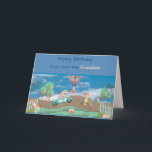 Geburtstag, Grandson, Busy & Funny Little Rabbits Karte<br><div class="desc">Siehe dasselbe/ähnliche Design auf anderen Produkten,  dh. Tasse,  Lampe,  Karten usw.</div>