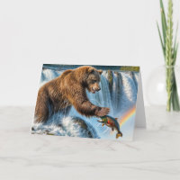 Geburtstag Grizzly Bär Fangen eines Lachs
