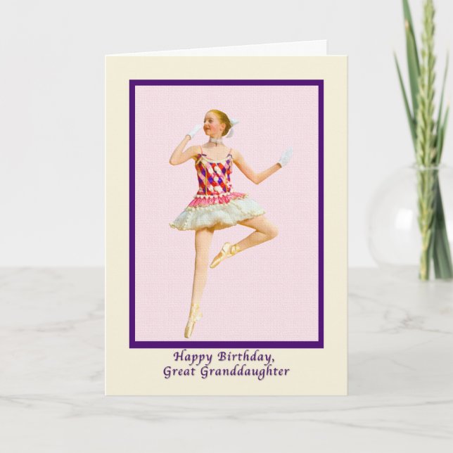 Geburtstag, groß - Enkelin, Ballerina Karte (Vorderseite)