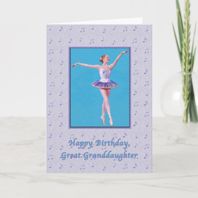 Geburtstag, Großmutter, Ballerina am Point Karte (Vorderseite)
