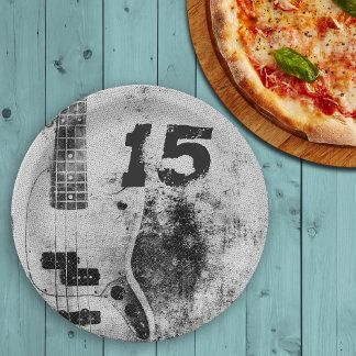 Geburtstag Grunge Gitarre Teenager Sohn Pappteller