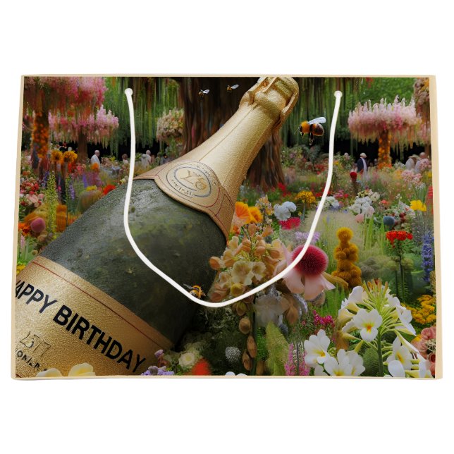 Geburtstag Gruß von Natasha Us Große Geschenktüte (Vorderseite)