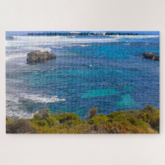 Geburtstag Grüße Rottness Island Perth Australien Puzzle (Horizontal)