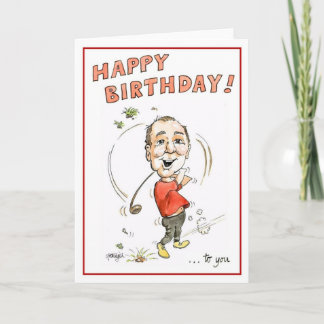 Geburtstag Grußkarte für Golfer Mann! Karte