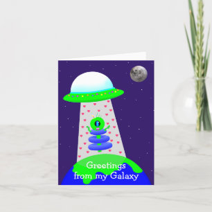 Geburtstag Grußkarten der Galaxy Alien von Jo Imag Karte