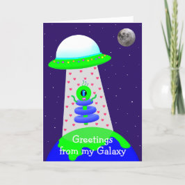 Geburtstag Grußkarten der Galaxy Alien von Jo Imag Karte