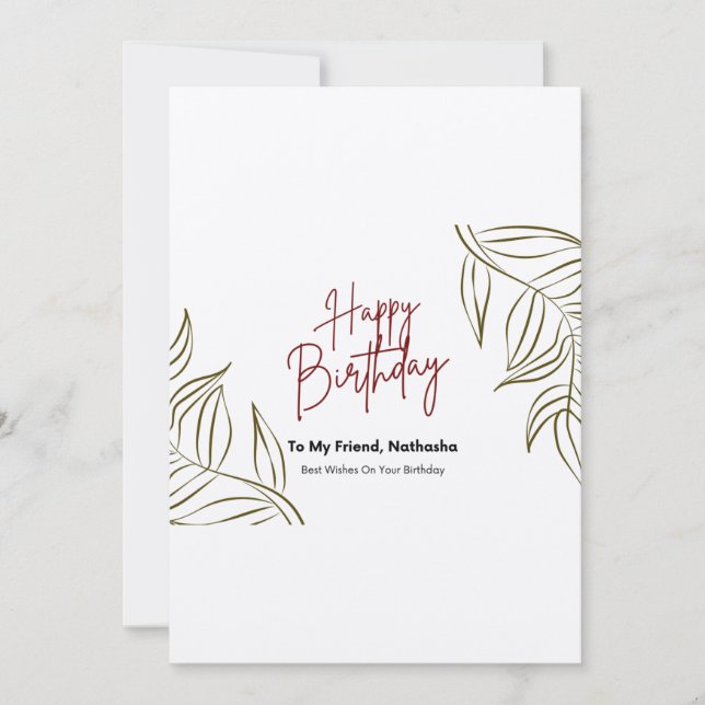 Geburtstag Grußkarten für Ihre Lieben. Einladung (Vorderseite)