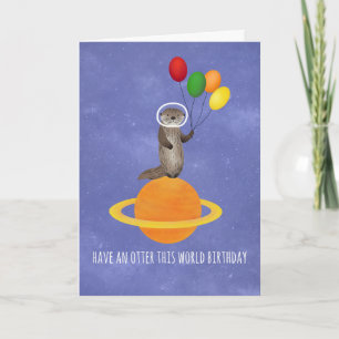Geburtstag Hab Einen Otter diesen Welt Geburtstag Karte