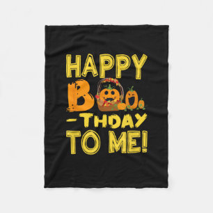 Geburtstag Halloween Happy Boo-thday to Me Pumpkin Fleecedecke