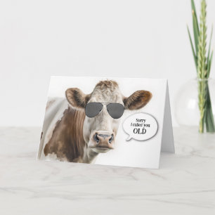 Geburtstag Hereford Spaß mit Sonnenbrille Karte