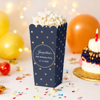 Geburtstag Hochzeit Blue Polka Dots Chic Fevor Box Geschenkschachtel