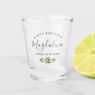 Geburtstag Holly Dezember Geburtstag Blume Custom Schnapsglas