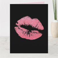 GEBURTSTAG HUGS AND KISSES LIPS CARD FÜR IHN