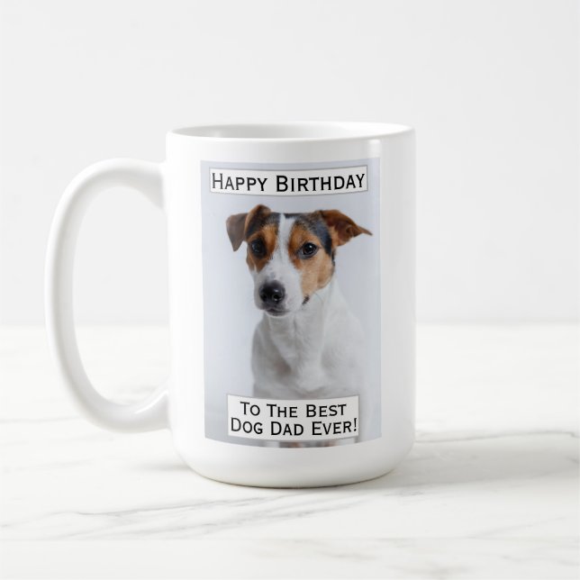 Geburtstag Hund Vater Bestes Pet-Foto Kaffeetasse (Links)
