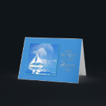 GEBURTSTAG - HUSBAND - SAILBOAT - BLAUES MEER KARTE<br><div class="desc">SIEHE GLEICHE KARTE SOWOHL FÜR DIE GEBURTSTAGE ALS AUCH FÜR DIE TAGESKARTEN DER VATER IN DEN VERSCHIEDENEN KATEGORIEN (Vater,  Sohn,  Bruder usw.).</div>
