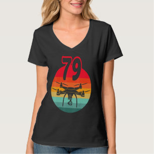 Geburtstag I Retro Remote Kontrolle Drohnen mit C T-Shirt