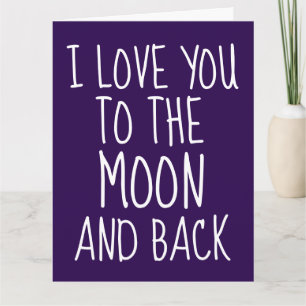 GEBURTSTAG ICH LIEBE DICH BIS ZUM MOND UND ZURÜCK  KARTE